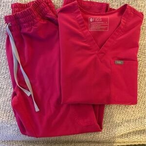 Figs hot pink scrubs